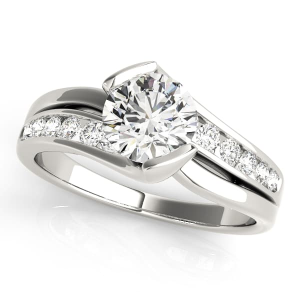 Bypass Channel Set Engagement Rings