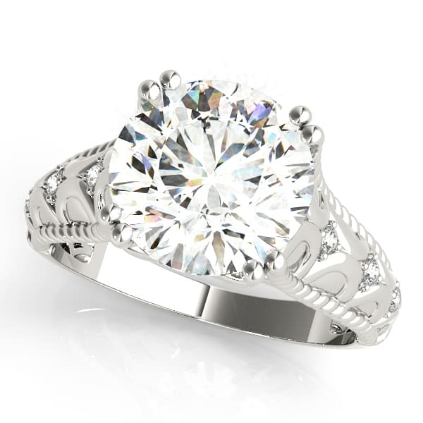 Double Prong Braided Shank Engagement Rings