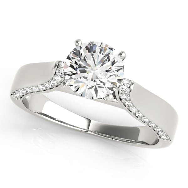 Classic Solitaire Shared Prong Engagement Ring