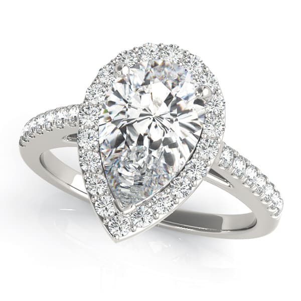Pear Halo Engagement Ring