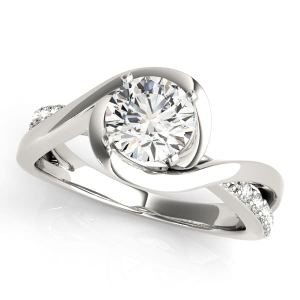 Solitaire Bypass Engagement Ring