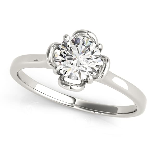 Solitaire Accented Cathedral Engagement Rings