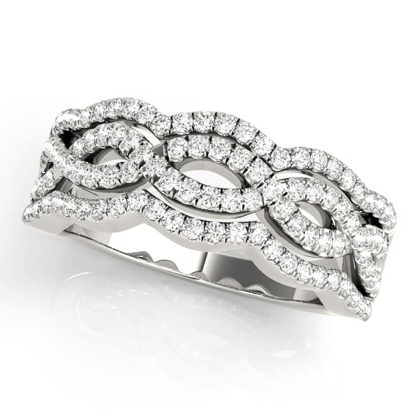 Infinity Multirow Split Prong Wedding Rings