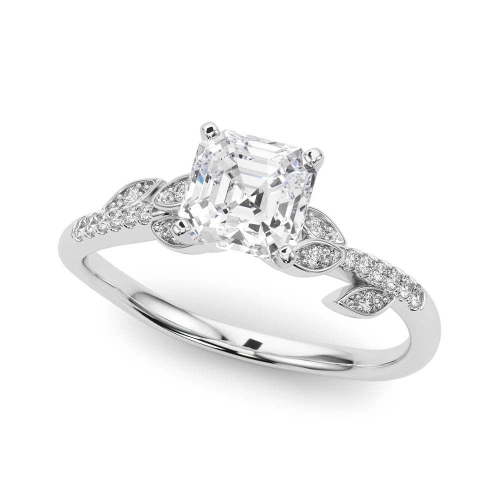 Accented Nature Inspired Engagement Ring