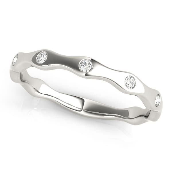 Bezel Set Stackable Band
