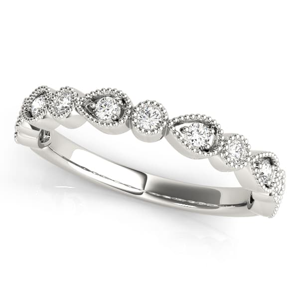 Alternating Pear & Round Diamond Band