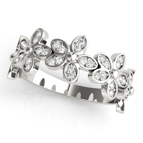 Nature Inspired Floral Shape Stackable Fashion Ring