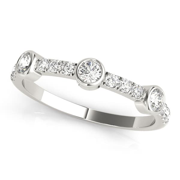 Bezel Set Split Prong Fashion Ring