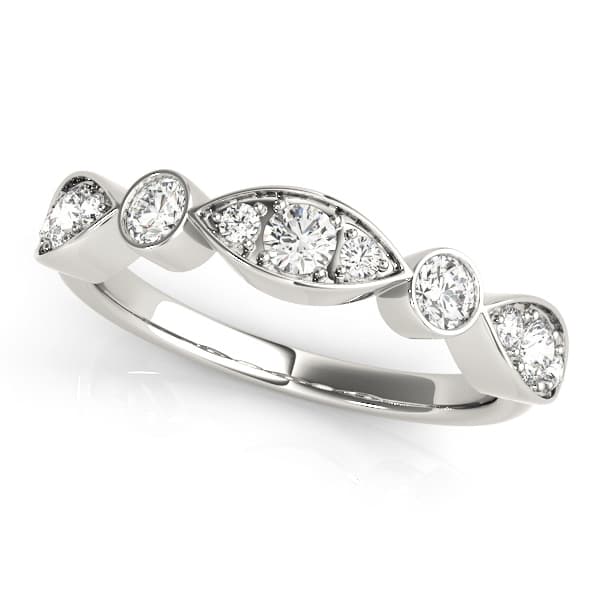 Bezel Set Stackable Wedding Band