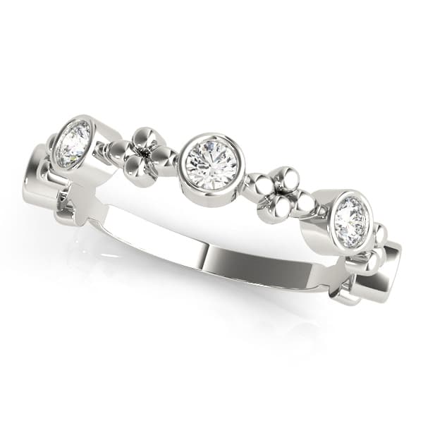 Bezel Set Stackable Wedding Bands