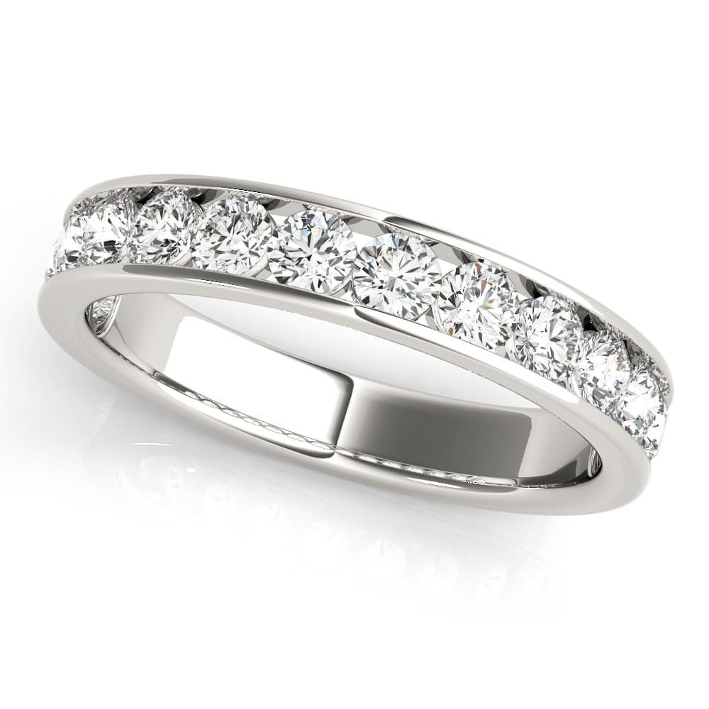 Single Row Channel Set Wedding Ring