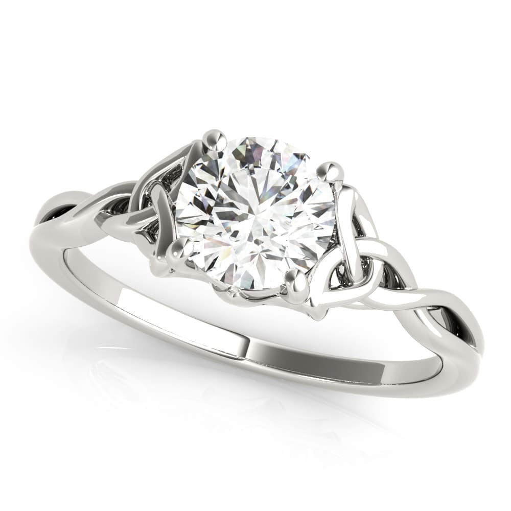 Solitaire Round Twisted Engagement Ring