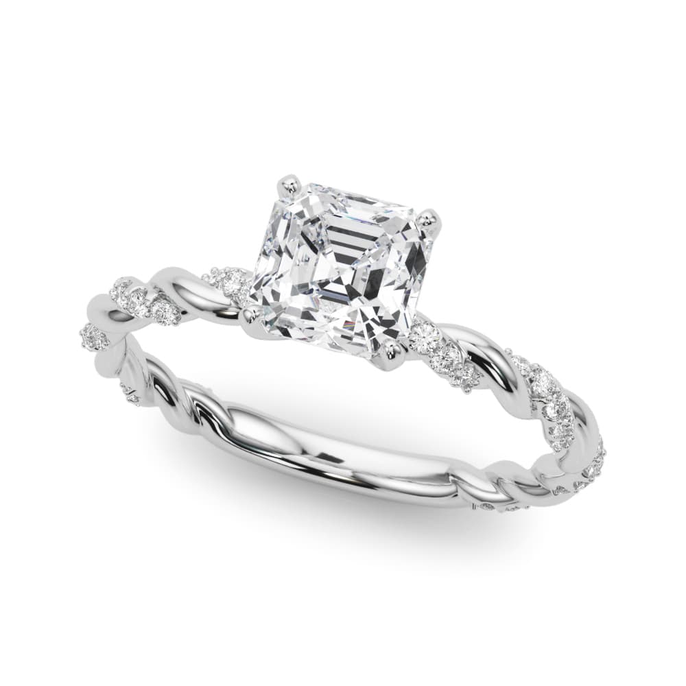 Twisted Rope Style Engagement Ring