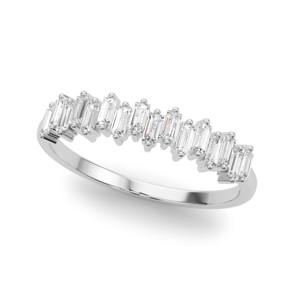 Fancy Shape Baguette Stackable Wedding Bands