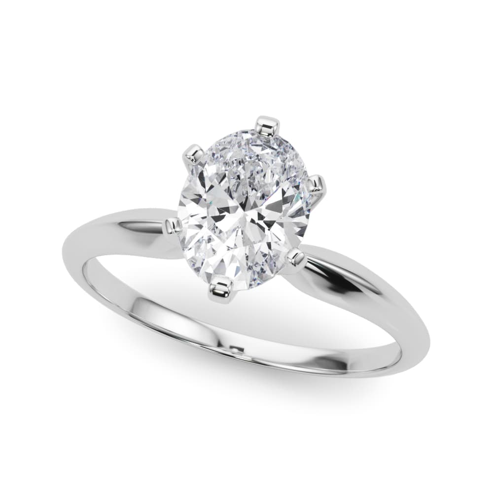Solitaire Oval Shape Engagement Ring