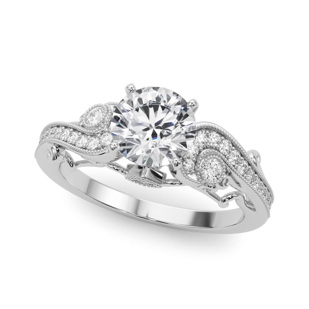 Vintage Inspired Swirling Engagement Ring