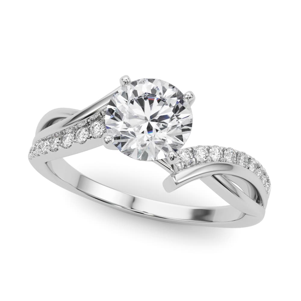 Bypass Single Row Engagement Ring