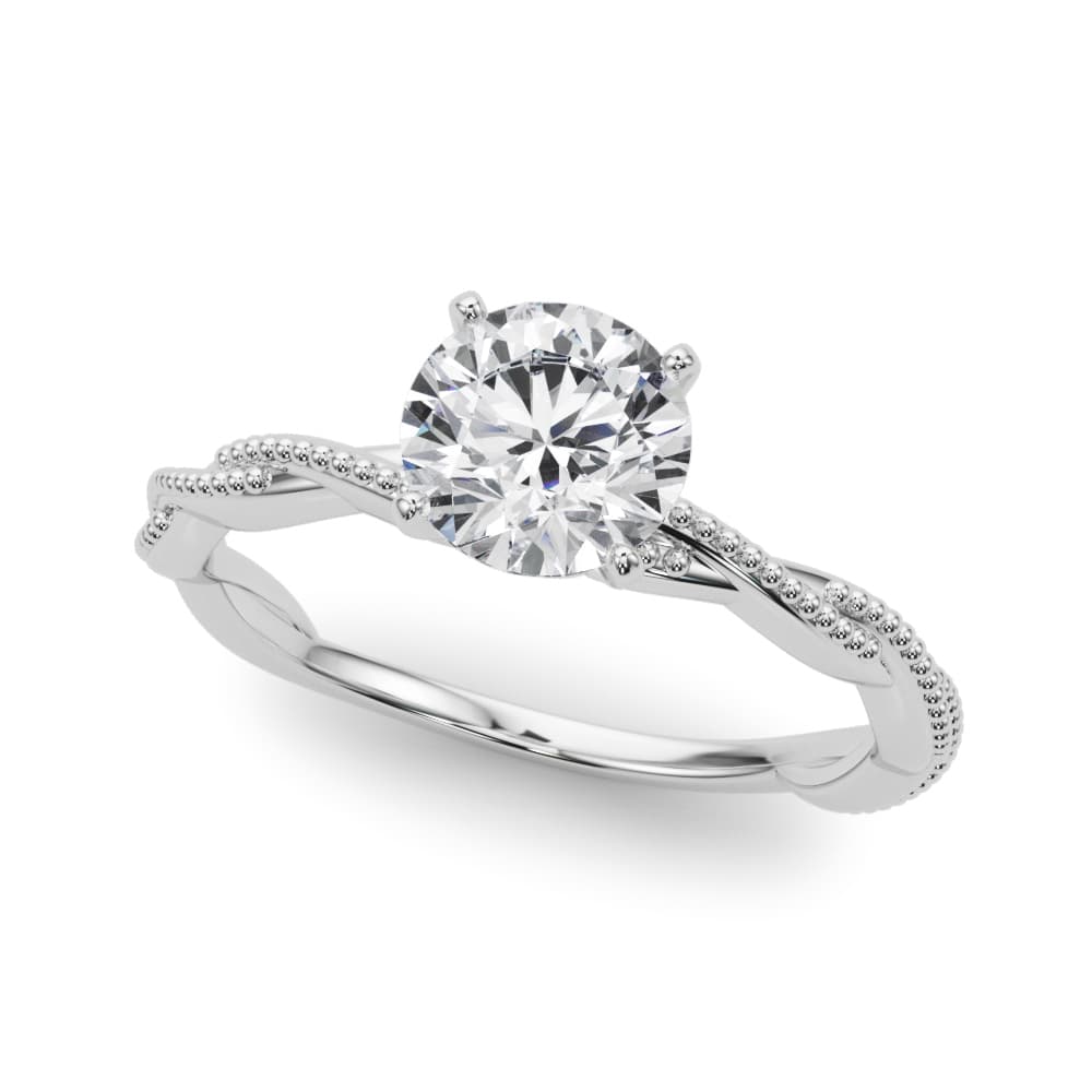 Twisting Milgrain Engagement Ring