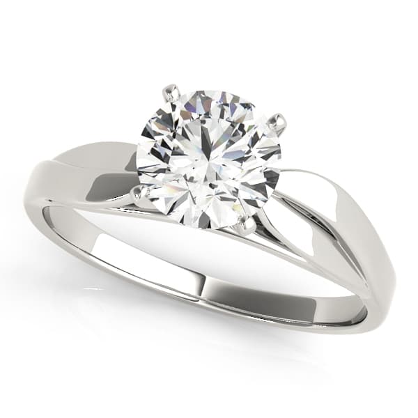 Solitaire Split Shank Engagement Ring