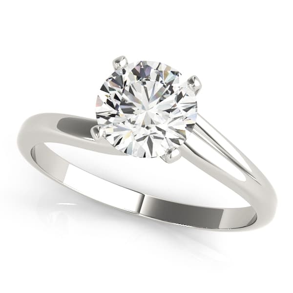 Solitaire Swirl Engagement Ring