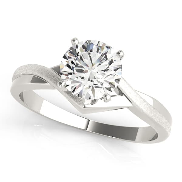 Twisted Shank Solitaire Engagement Ring