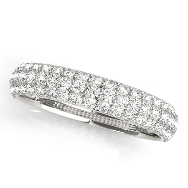 Multirow Pavé Wedding Band