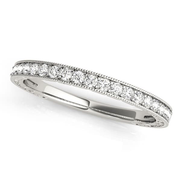 Channel Set Milgrain Wedding Bands