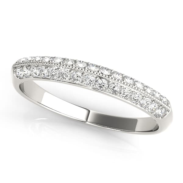 Double Row Pavé Wedding Band
