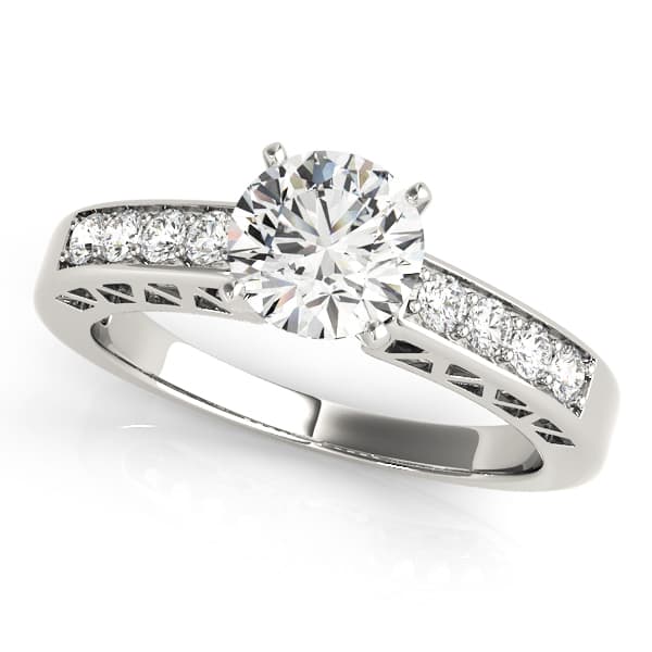 Channel Set Single Row Engagement Ring