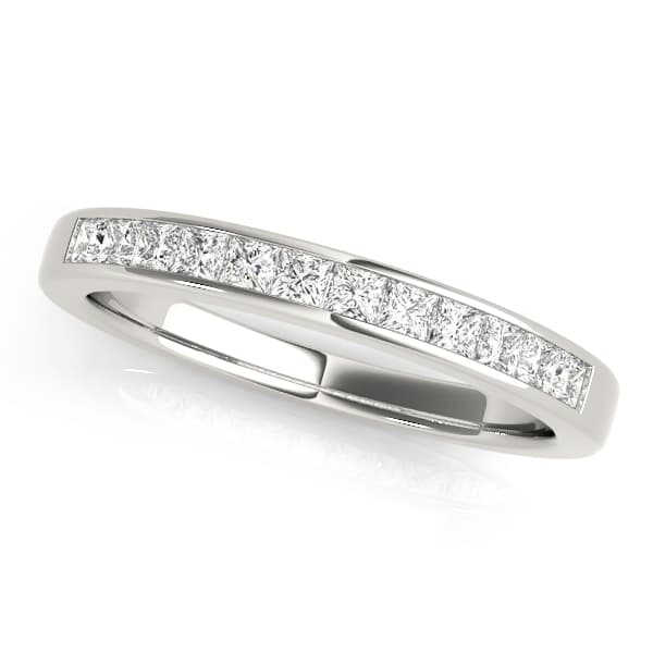 Channel Set Princess Cut Wedding Band