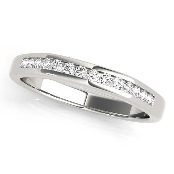 Channel Set Wedding Band