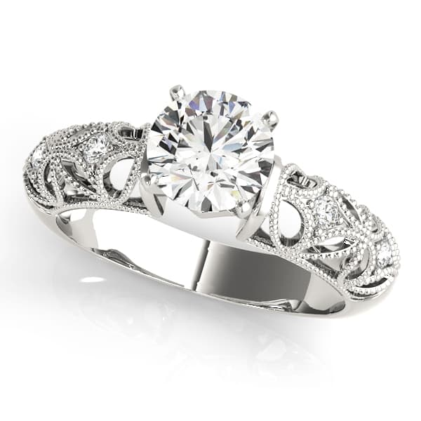 Vintage-Inspired Milgrain Filigree Engagement Ring