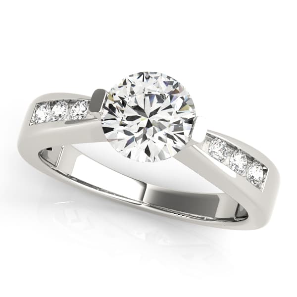 Channel Set Single Row Engagement Ring