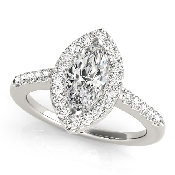 Marquise Halo Engagement Rings