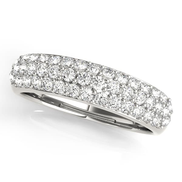 Multirow Pavé Wedding Ring