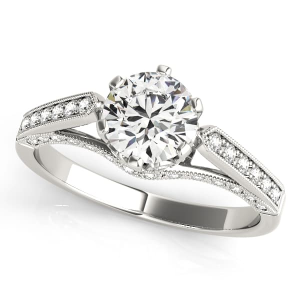 ENGAGEMENT RINGS SINGLE ROW PRONG