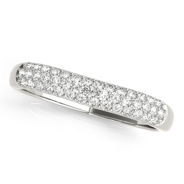 Multirow Pavé Wedding Ring