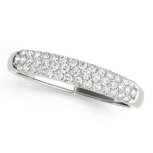 Multirow Pavé Wedding Band