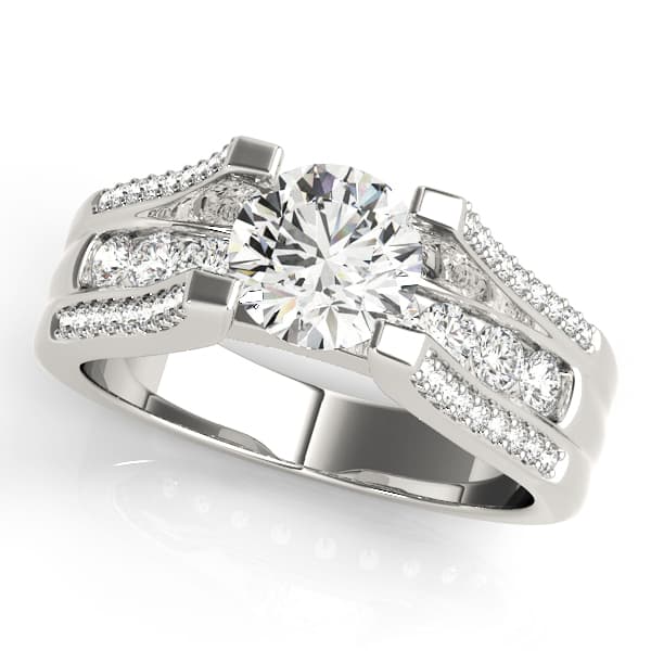 Multirow Cathedral Engagement Ring
