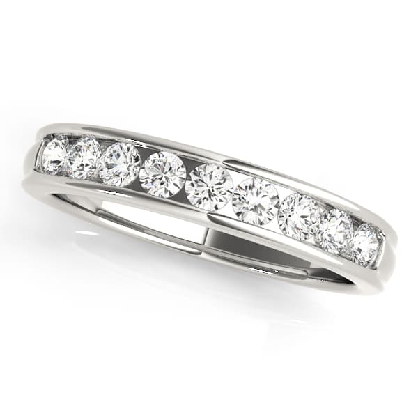 Channel Set Wedding Band