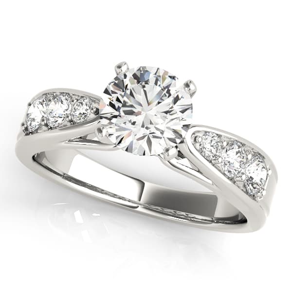 Channel Set Single Row Engagement Ring