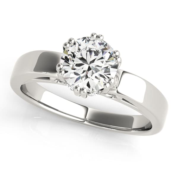 Solitaire Double Prong Engagement Ring