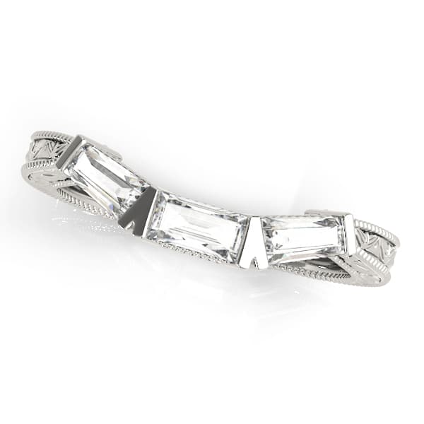 Fancy Shape Baguette Filigree Wedding Bands