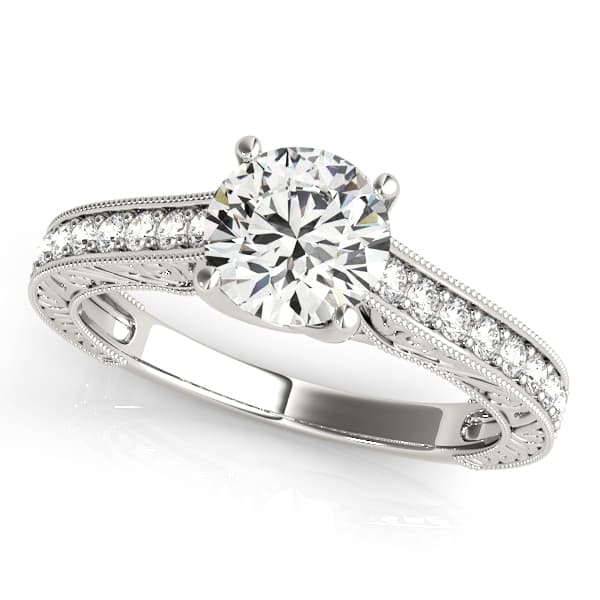 Vintage-Inspired Milgrain Trellis Engagement Ring