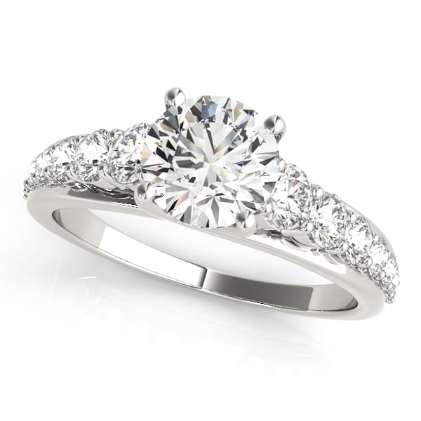 Graduating Trellis Round Engagement Ring
