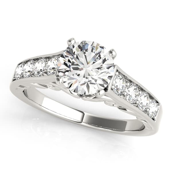 Single Row Prong In Channel Engagement Ring