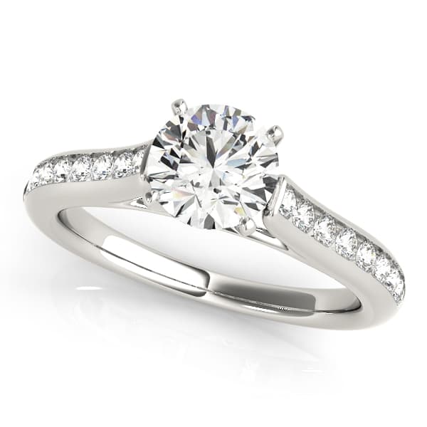 Channel Set Cathedral Engagement Ring