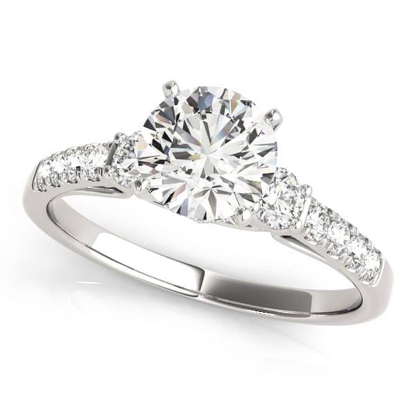 Single Row Engagement Ring