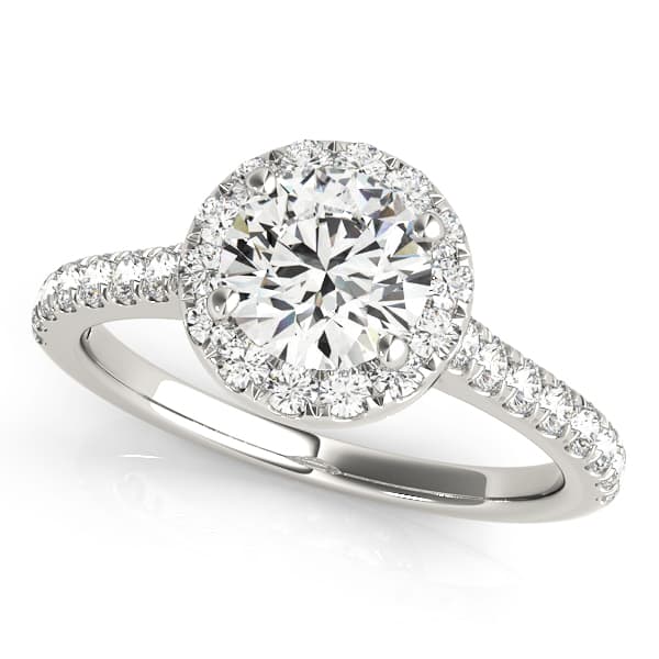 Round Halo Engagement Ring