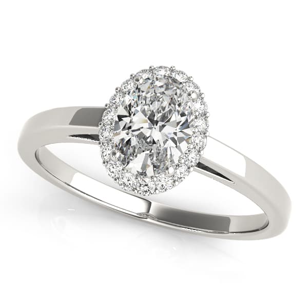 Oval Halo Engagement Ring